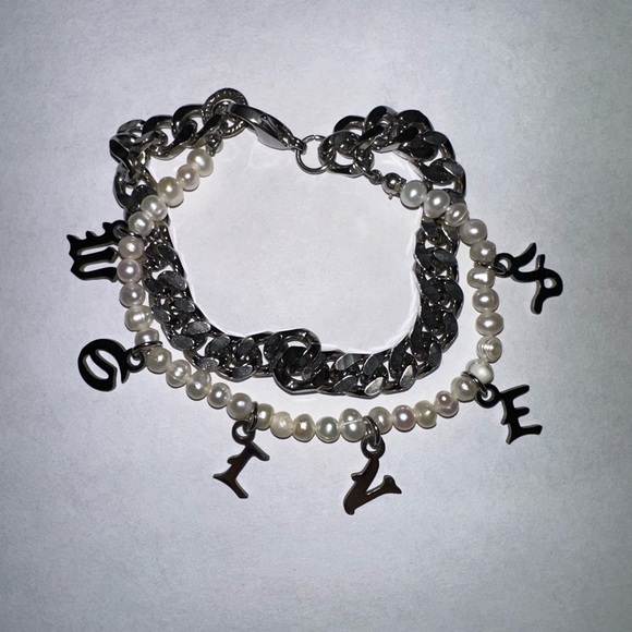 Darc Sport silver and pearl bracelet - Picture 2 of 3